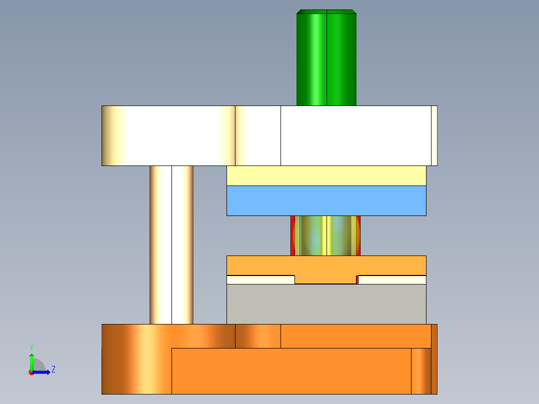 极片级进模（CAD图+proe三维）左视图