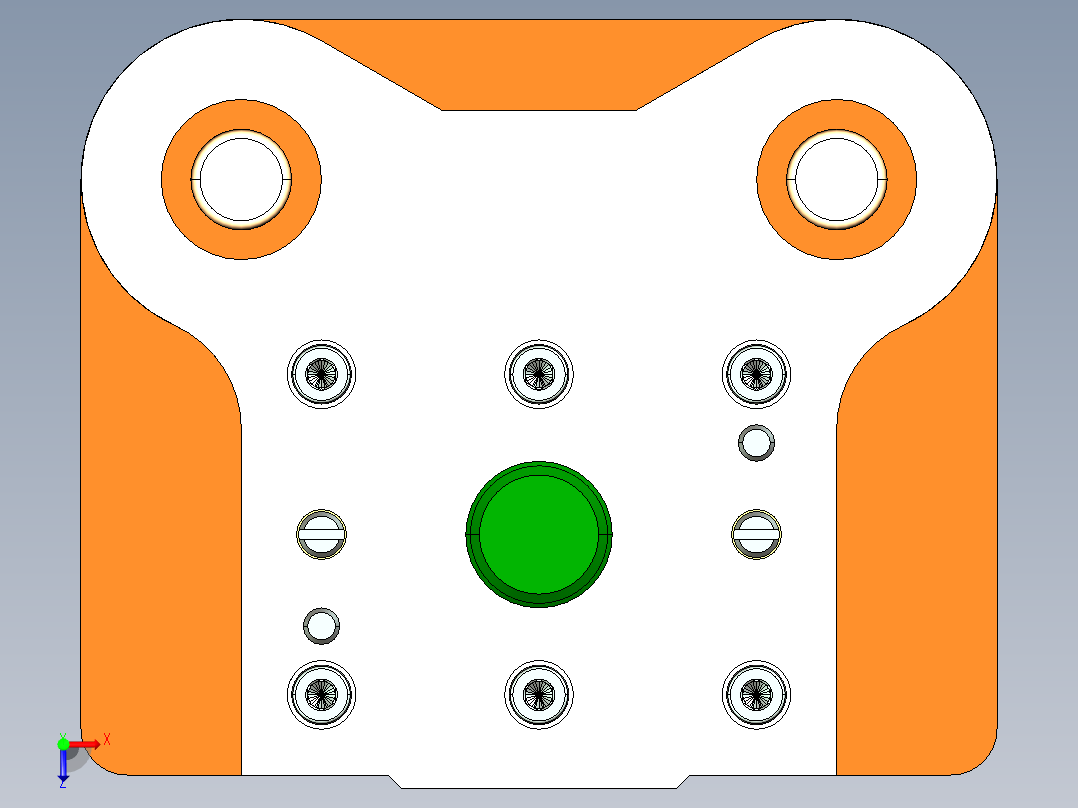 极片级进模（CAD图+proe三维）俯视图