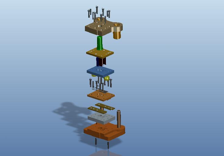 极片级进模（CAD图+proe三维）