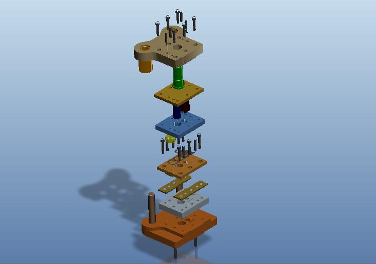 极片级进模（CAD图+proe三维）