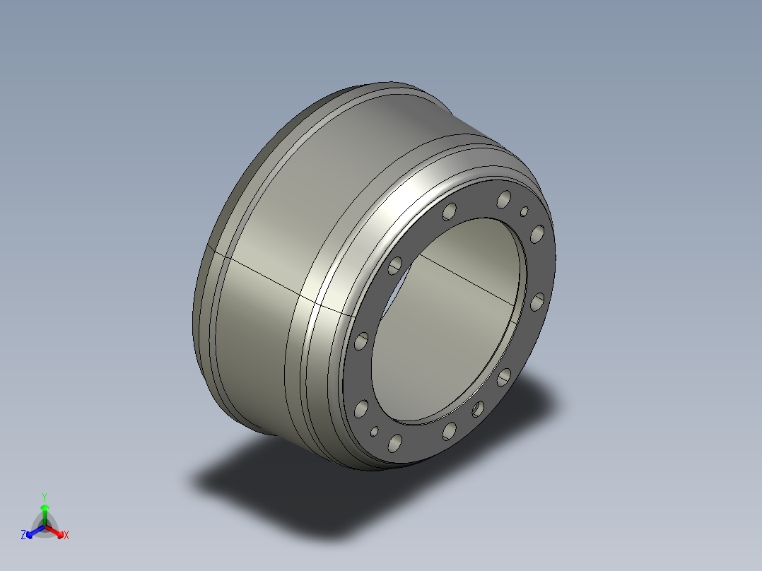 鼓轮轴正等轴测图