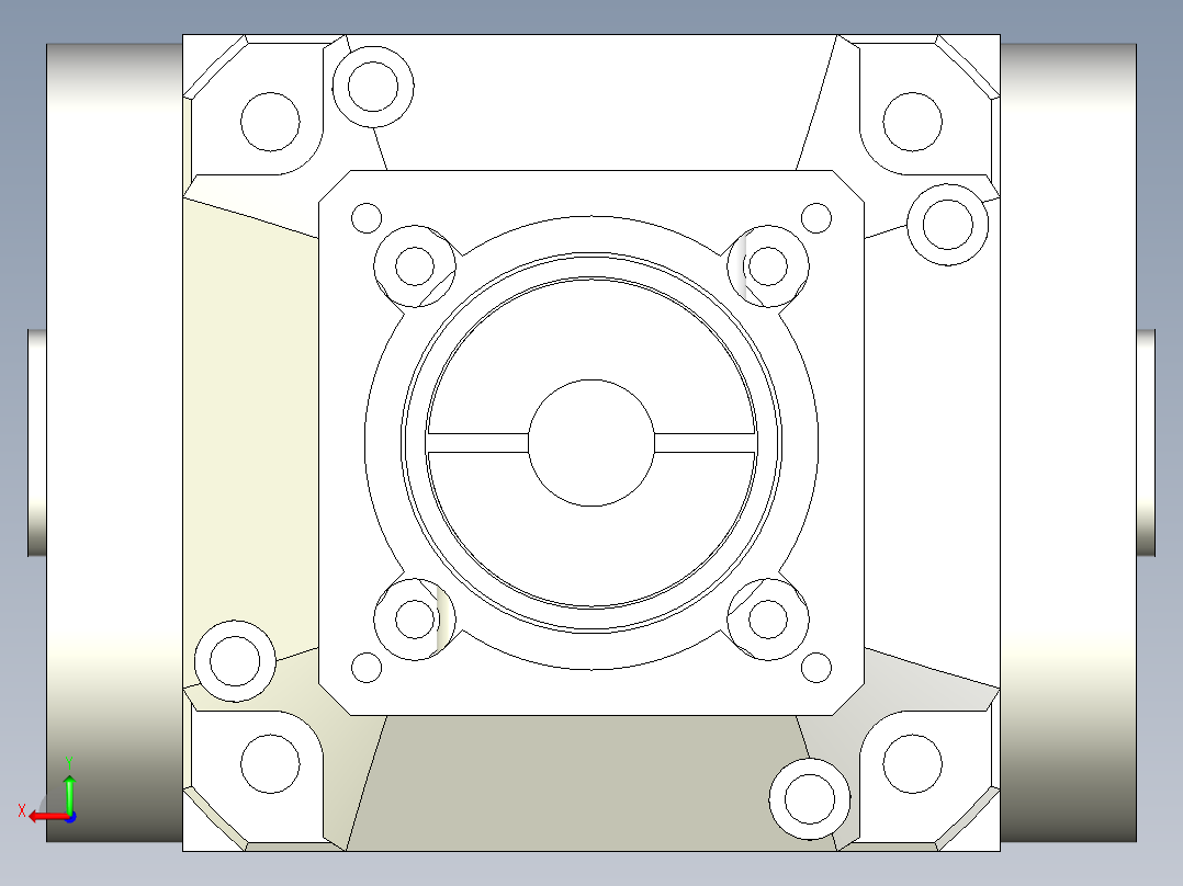 换向器PW90双孔 PGH90-L2 14-50-70-M4.stp后视图