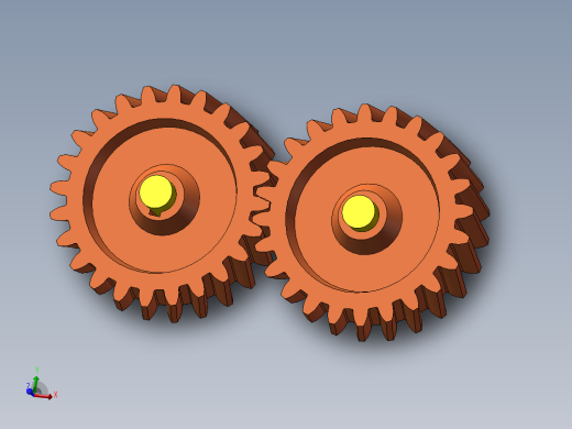 斜齿轮啮合传动