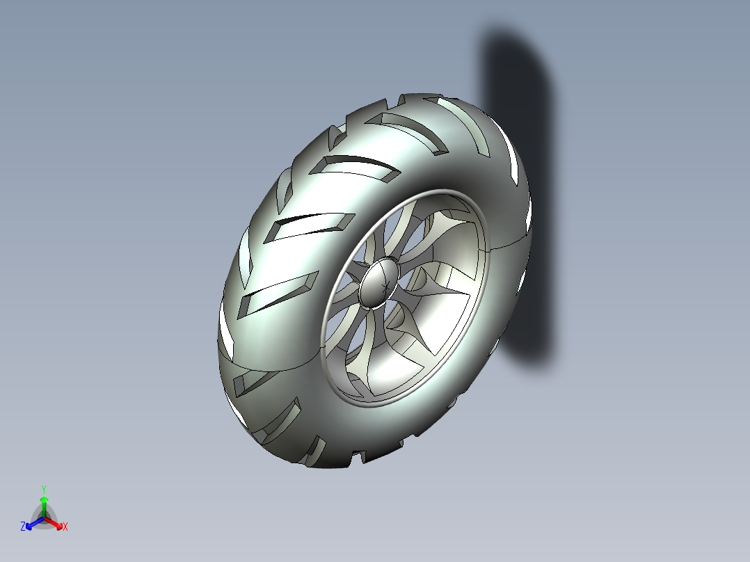 自行车铝合金车轮正等轴测图