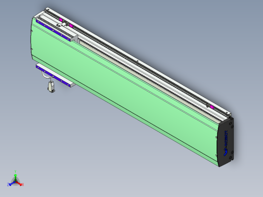 威洛博VL系列直线电机模组-VL22H3-S850正等轴测缩略图