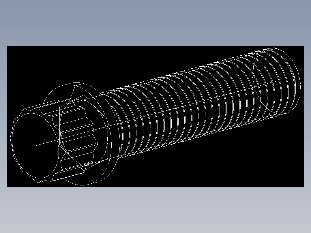 1_4in-28法兰头螺钉-1-4in-28 1long 12-point screws.DWG