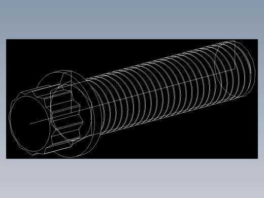 1_4in-28法兰头螺钉-1-4in-28 1long 12-point screws.DWG