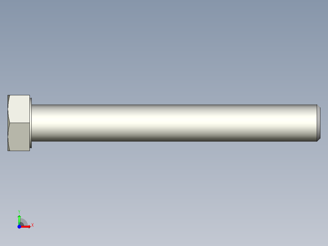 螺钉-DIN_931-M18x2.5x140_27.stp前视图