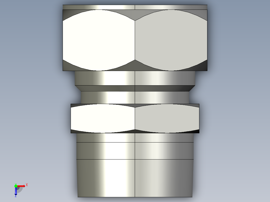 卡套式工业通用硬管接头24_fbu-s俯视图
