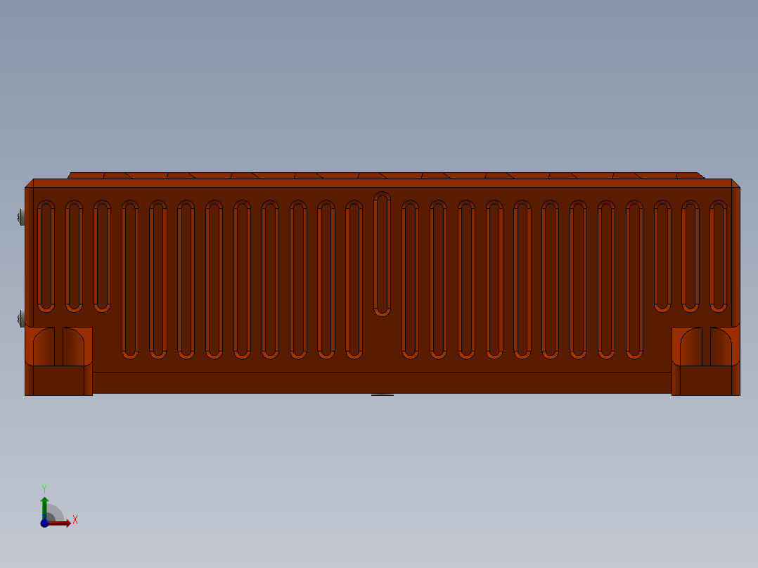 一款工业设备主机控制箱前视图