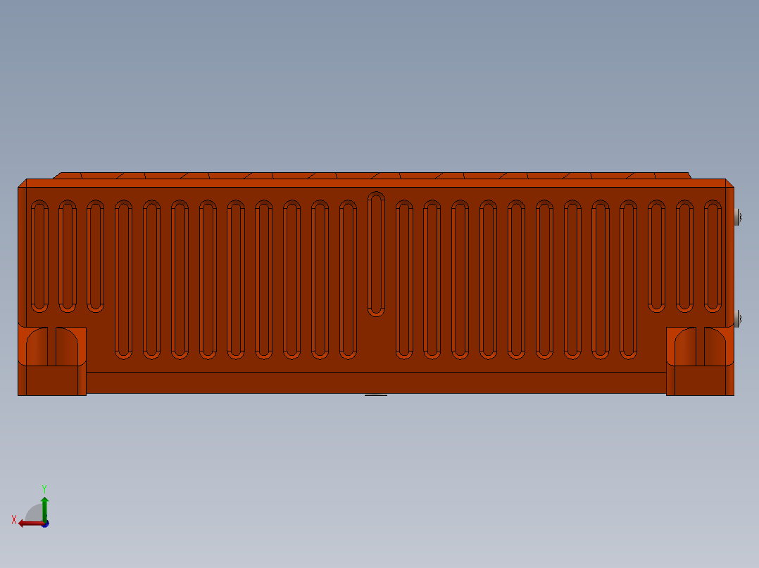 一款工业设备主机控制箱后视图
