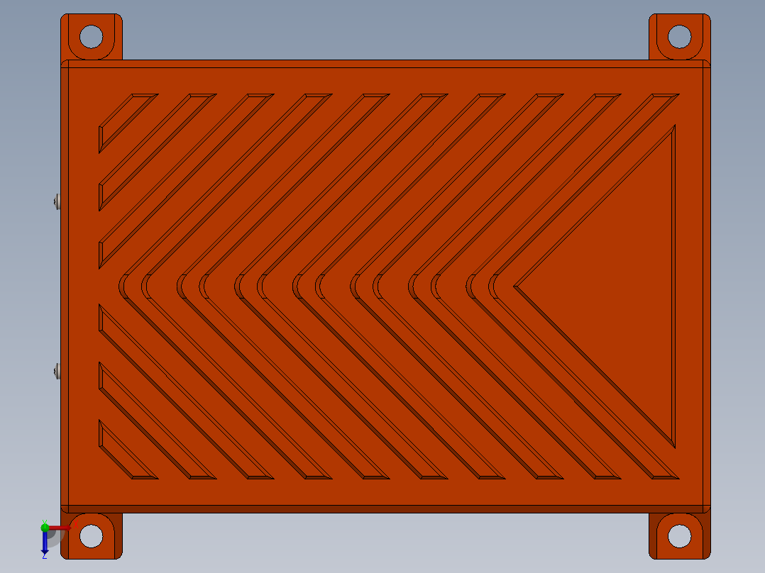 一款工业设备主机控制箱俯视图