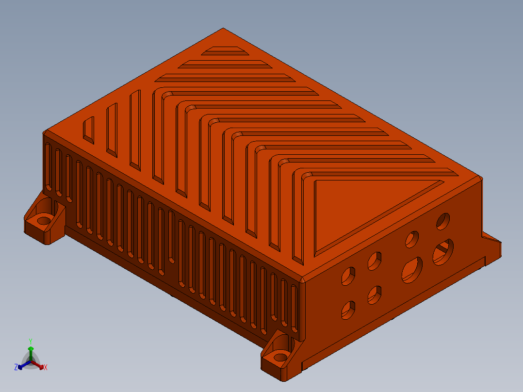一款工业设备主机控制箱正等轴测图