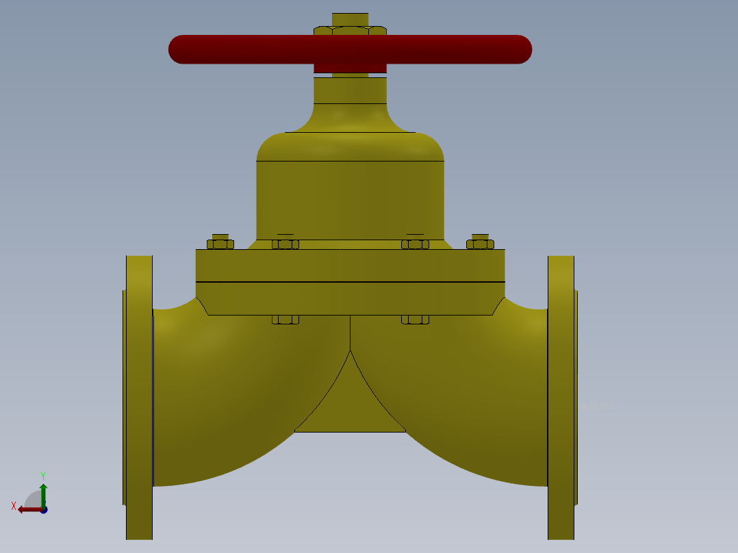 法兰隔膜阀-铸铁 DN25-DN200后视图