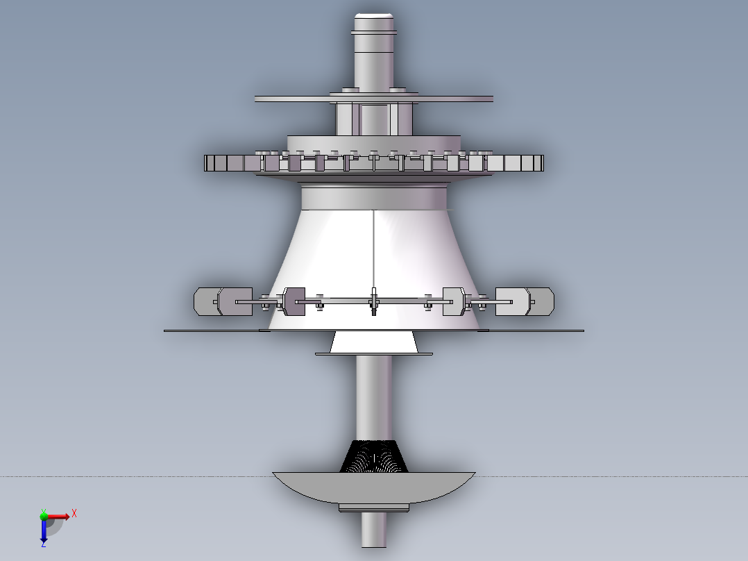 离心式选粉机设计含三维图=760153俯视图