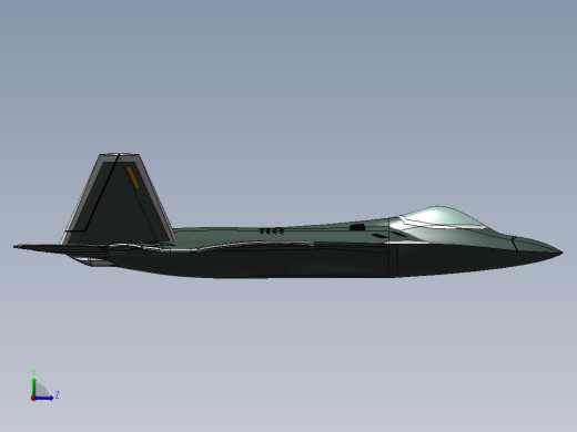 F22猛禽战斗机左视缩略图
