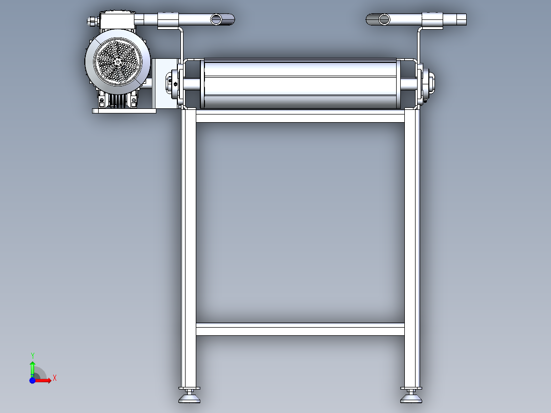 450宽PVC皮带输送线前视图