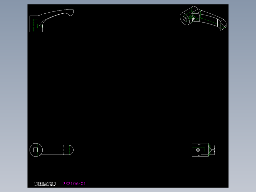 人體工學型調整把手ERF.ERF.N-2D多系列多零件图纸模型