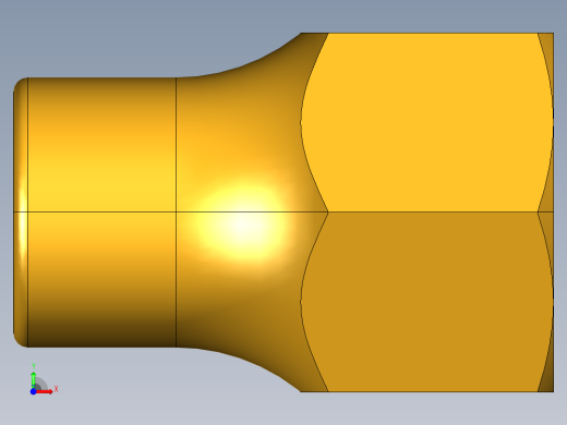 扩口式工业通用硬管接头Long Forged Nut 14FL-4前视缩略图