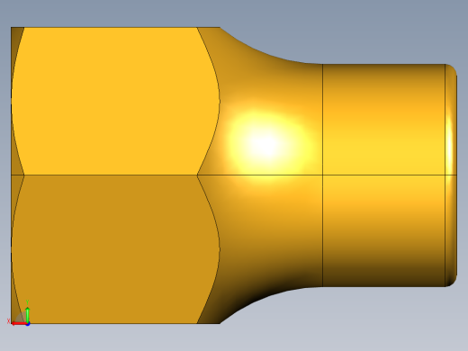 扩口式工业通用硬管接头Long Forged Nut 14FL-4后视缩略图