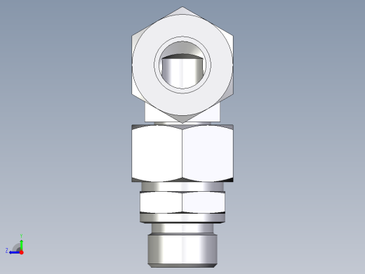 卡套式工业通用硬管接头EO_Assembled_adjustable_standpipe_elbow_EVW18LM71右视缩略图