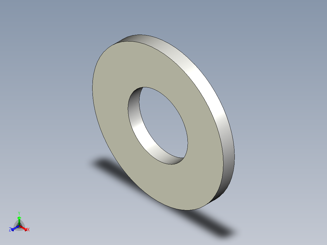 M3 screw size FLAT WASHER.x_t正等轴测图