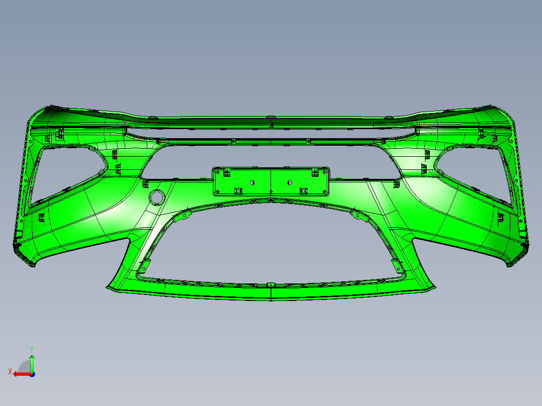 汽车保险杠后视图
