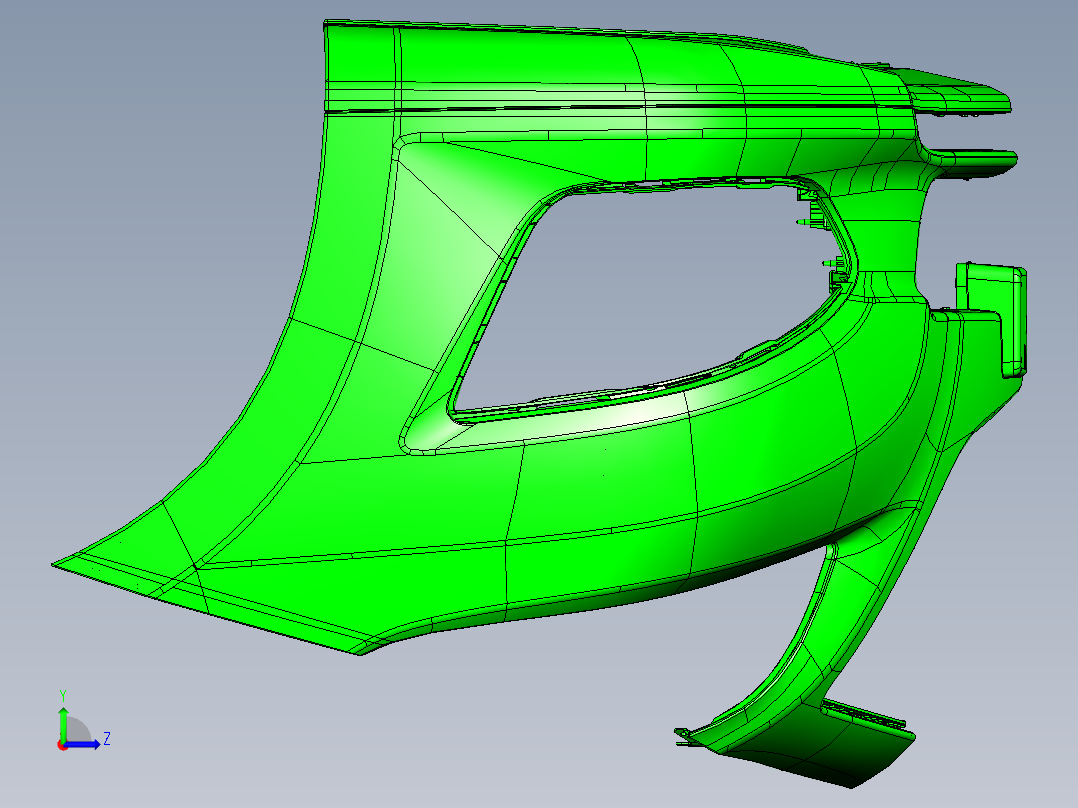 汽车保险杠左视图