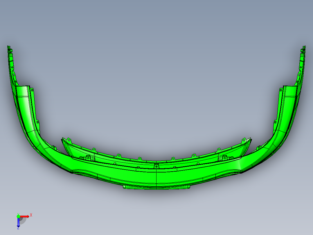 汽车保险杠俯视图
