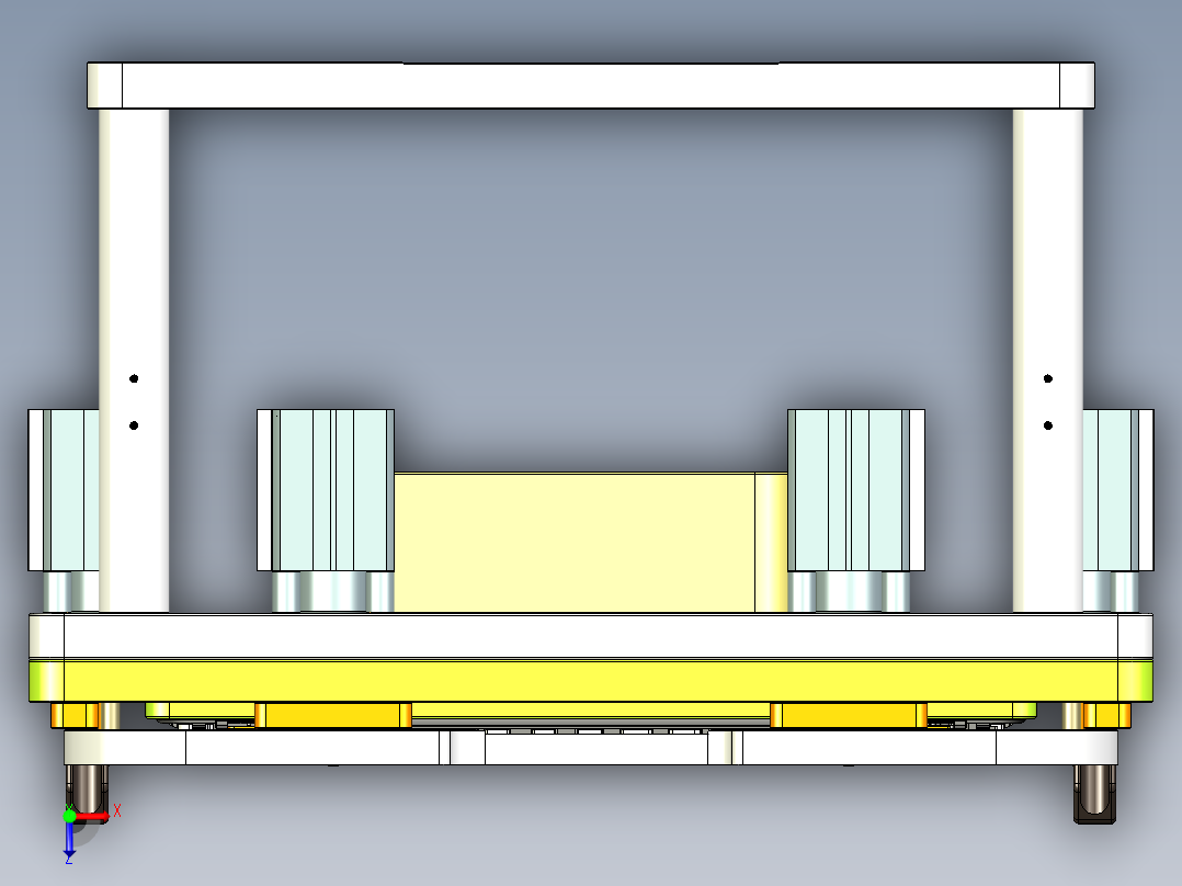 REACHER-C笔记本CNC工装夹具三维模型-CNC5-0614俯视图