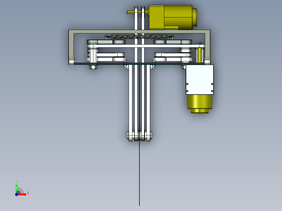 小型全自动杀鱼机Creo4前视图