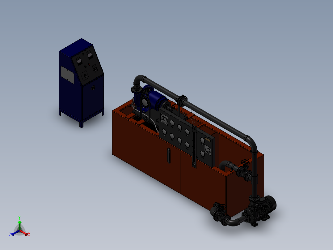 混流式水泵水轮机sw14可编辑正等轴测图