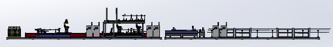 高铁用腕臂智能生产线sw16可编辑