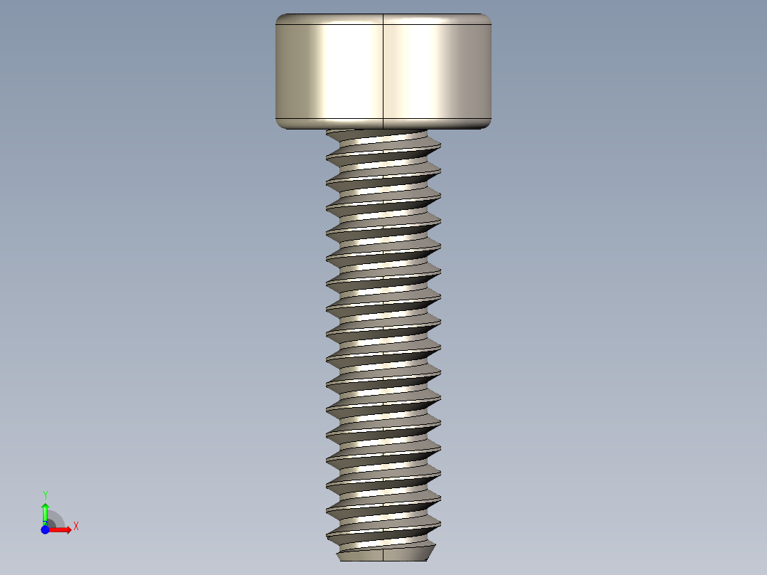 Screw_DIN_912_M1.6x6F_A2.STEP公制内六角螺钉前视图