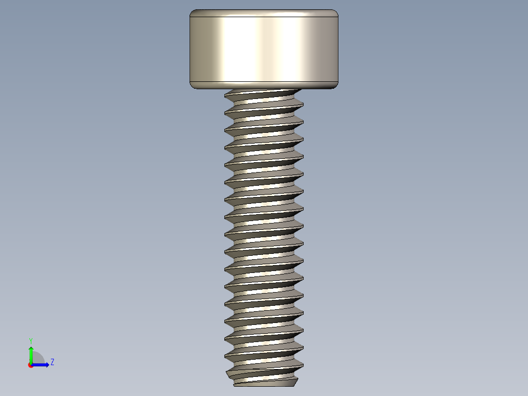 Screw_DIN_912_M1.6x6F_A2.STEP公制内六角螺钉左视图