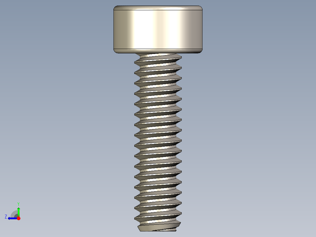 Screw_DIN_912_M1.6x6F_A2.STEP公制内六角螺钉右视图