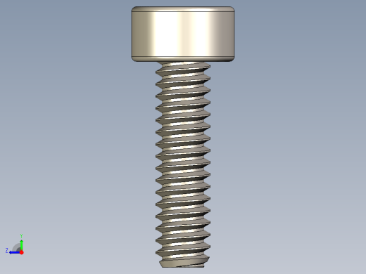 Screw_DIN_912_M1.6x6F_A2.STEP公制内六角螺钉右视缩略图