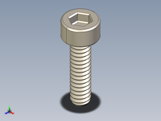 Screw_DIN_912_M1.6x6F_A2.STEP公制内六角螺钉正等轴测缩略图
