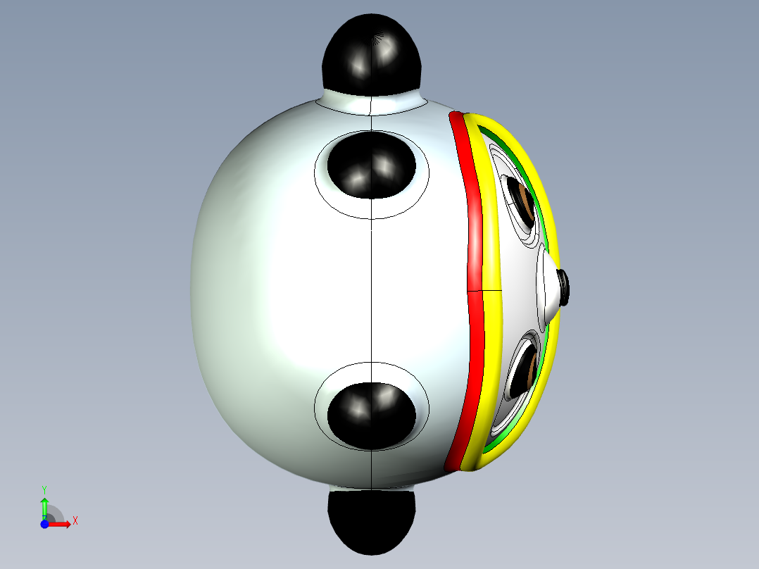 冰墩墩加工前视图