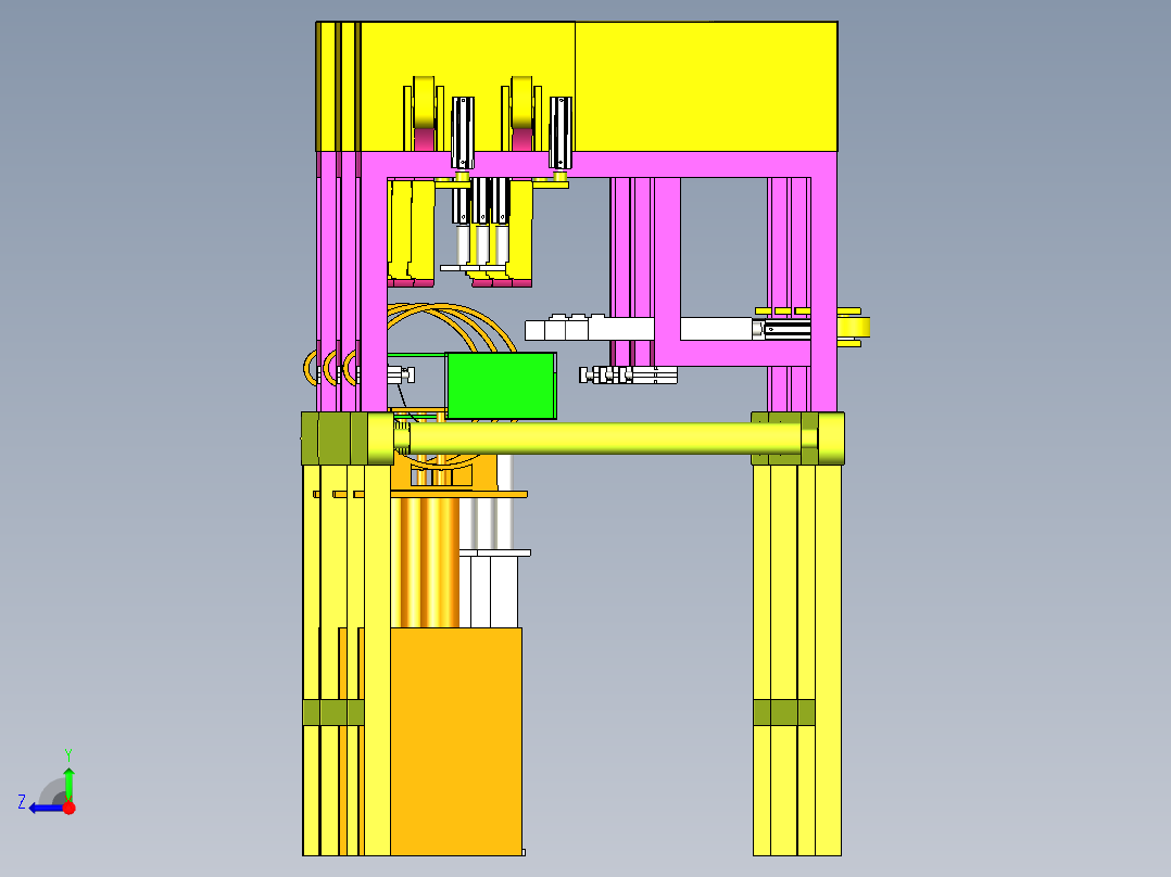 自动打包机右视图