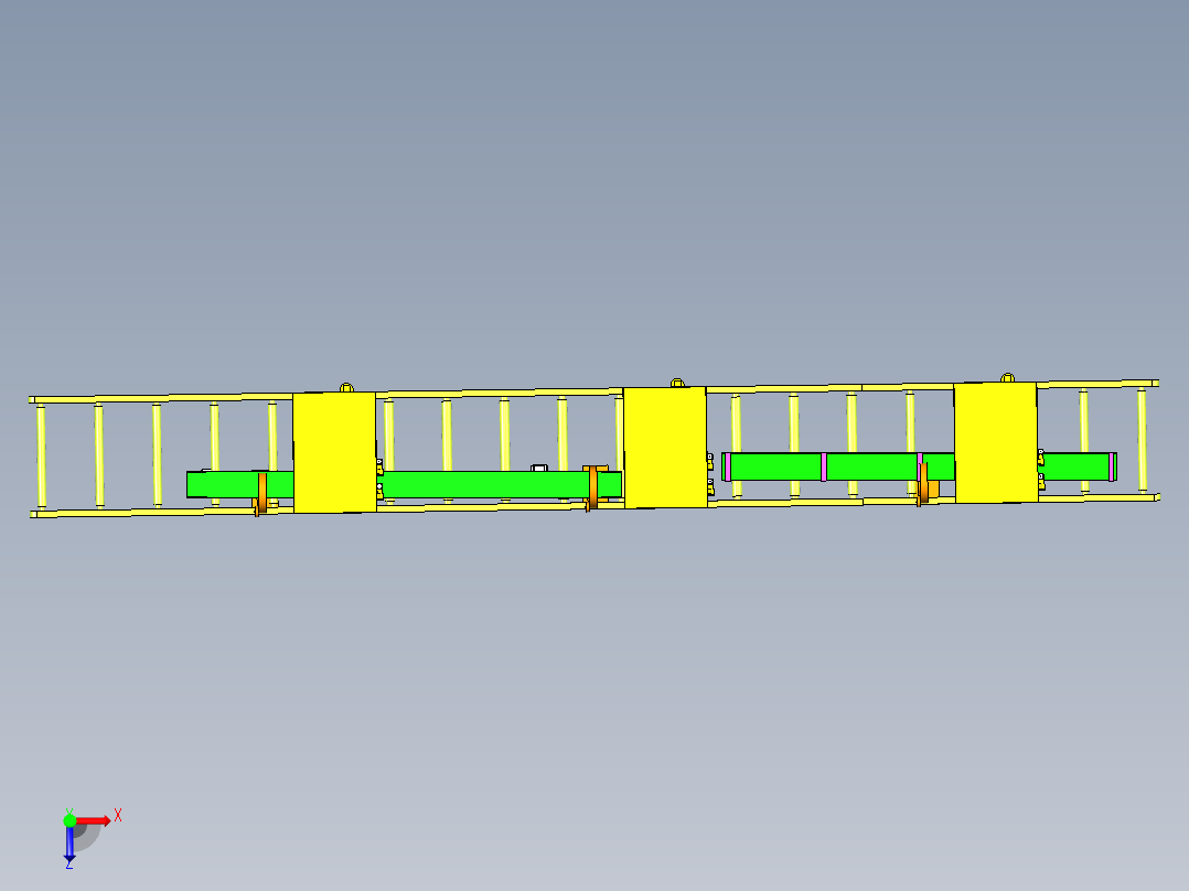 自动打包机俯视图