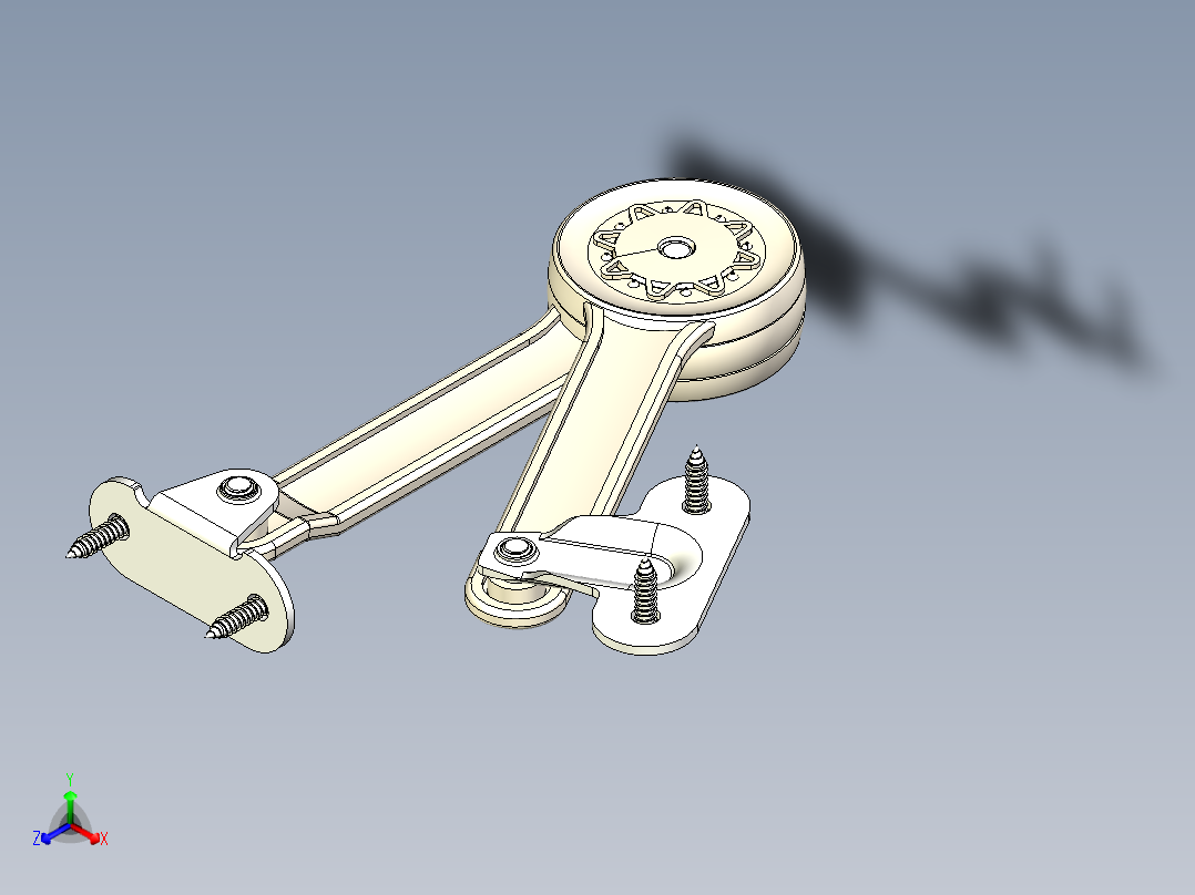 随意停（任意停）橱柜门支撑正等轴测图