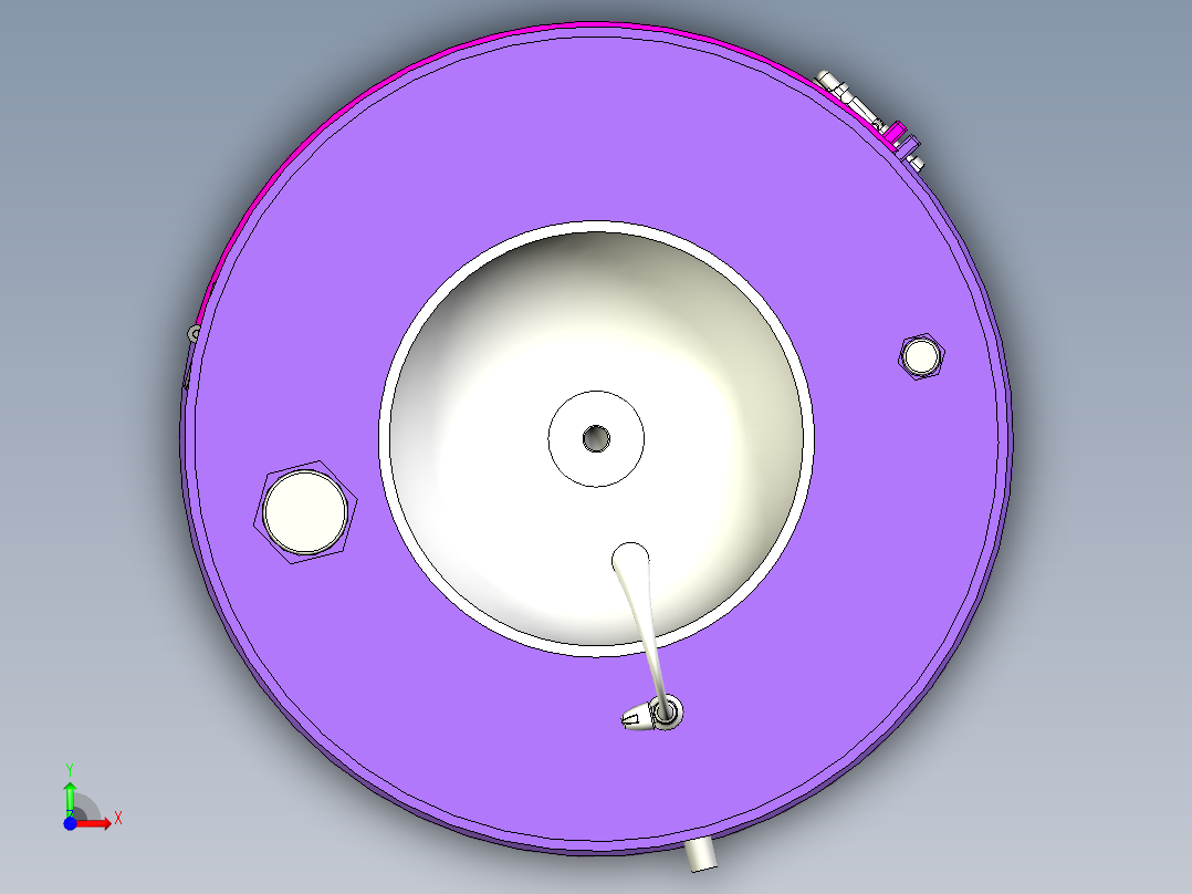 A2004010-鼓形洗手盆  鼓形制造的洗手盆前视图