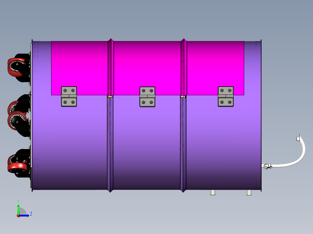 A2004010-鼓形洗手盆  鼓形制造的洗手盆左视图