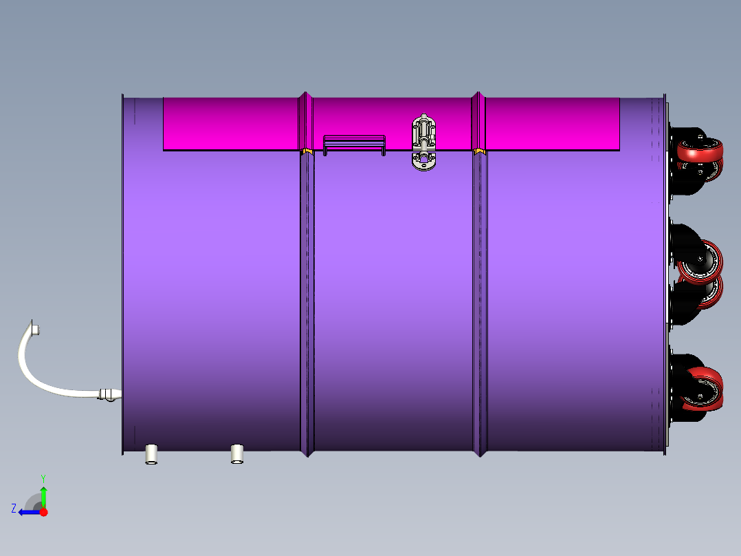 A2004010-鼓形洗手盆  鼓形制造的洗手盆右视图