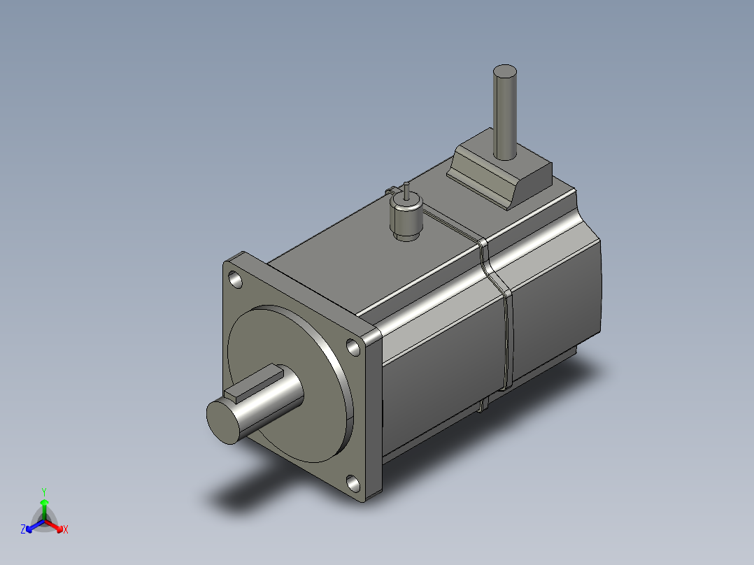 马达 ECMA-C30602ES正等轴测图