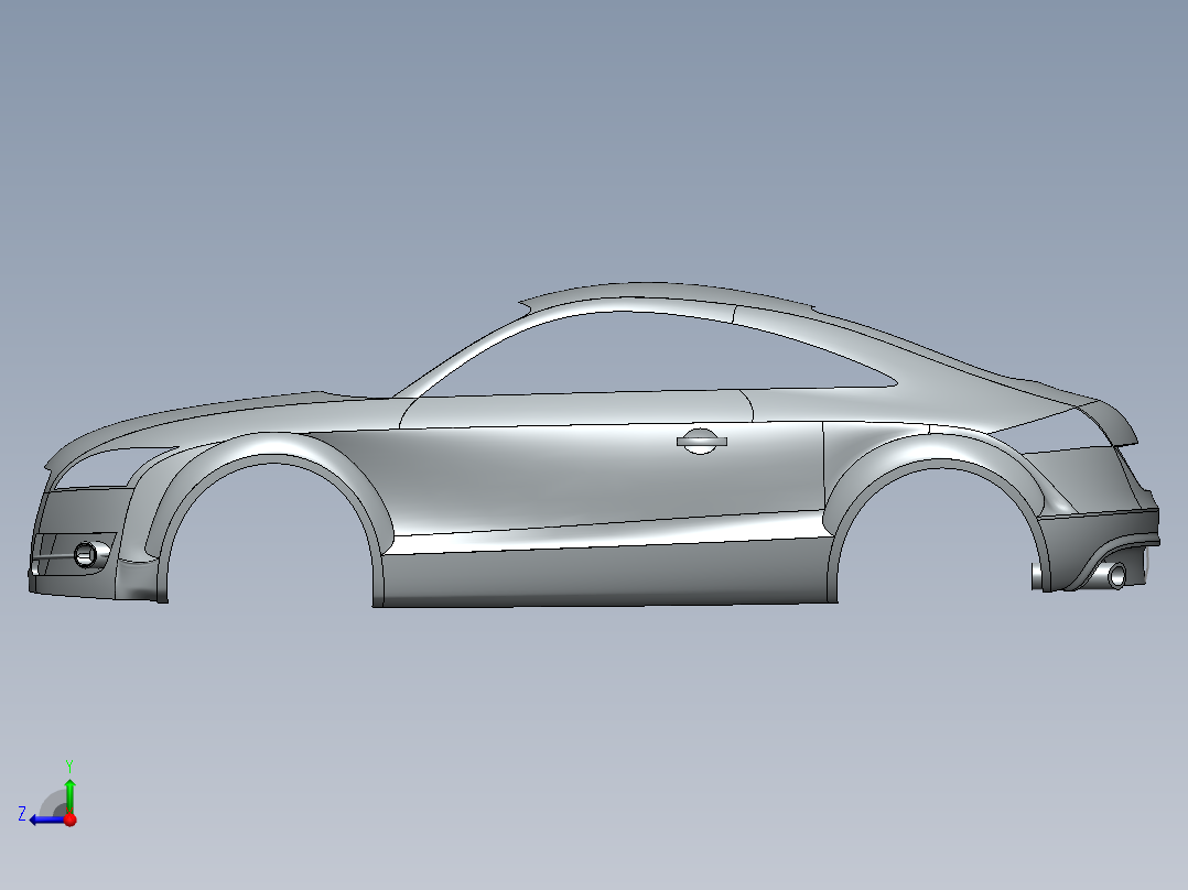 奥迪TT外壳右视图