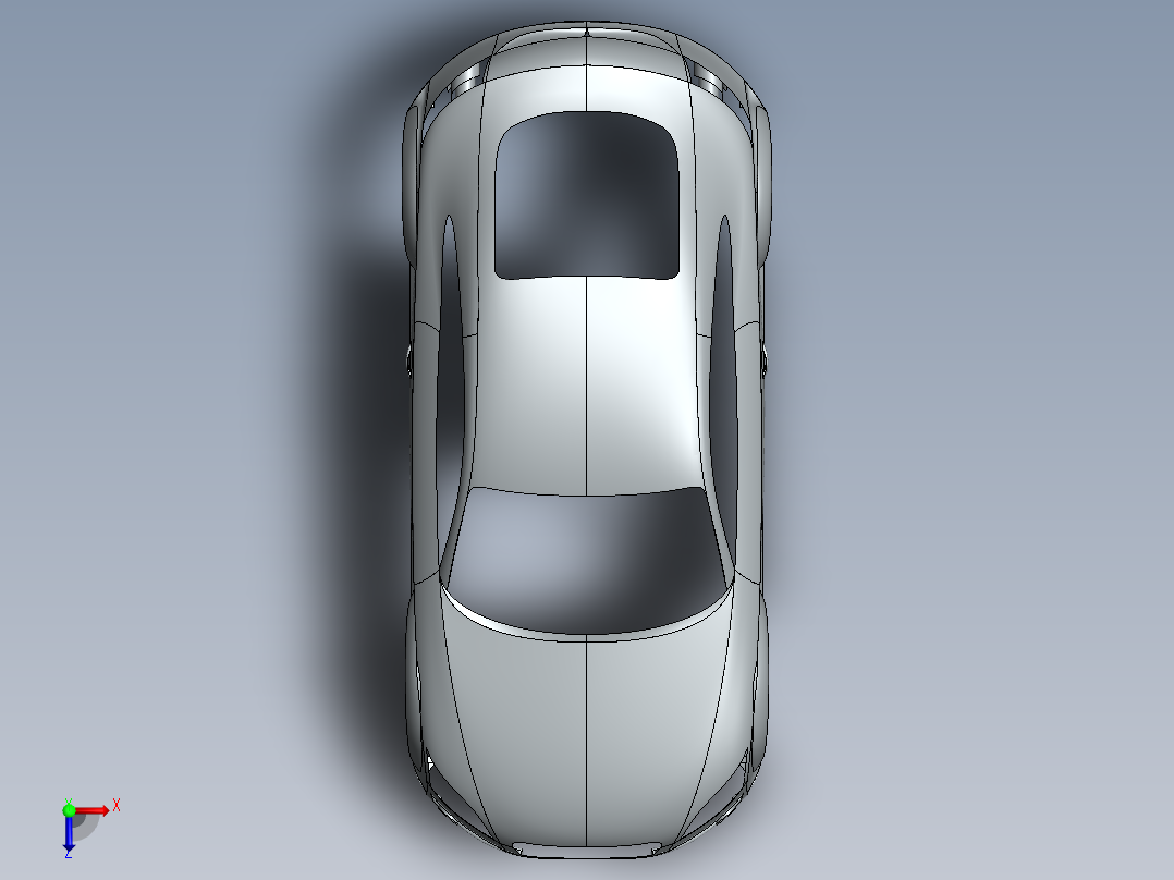 奥迪TT外壳俯视图