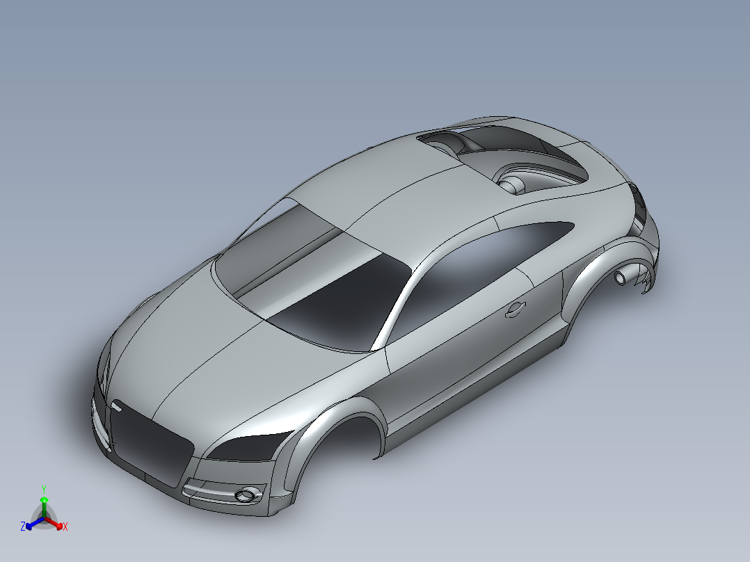 奥迪TT外壳正等轴测图