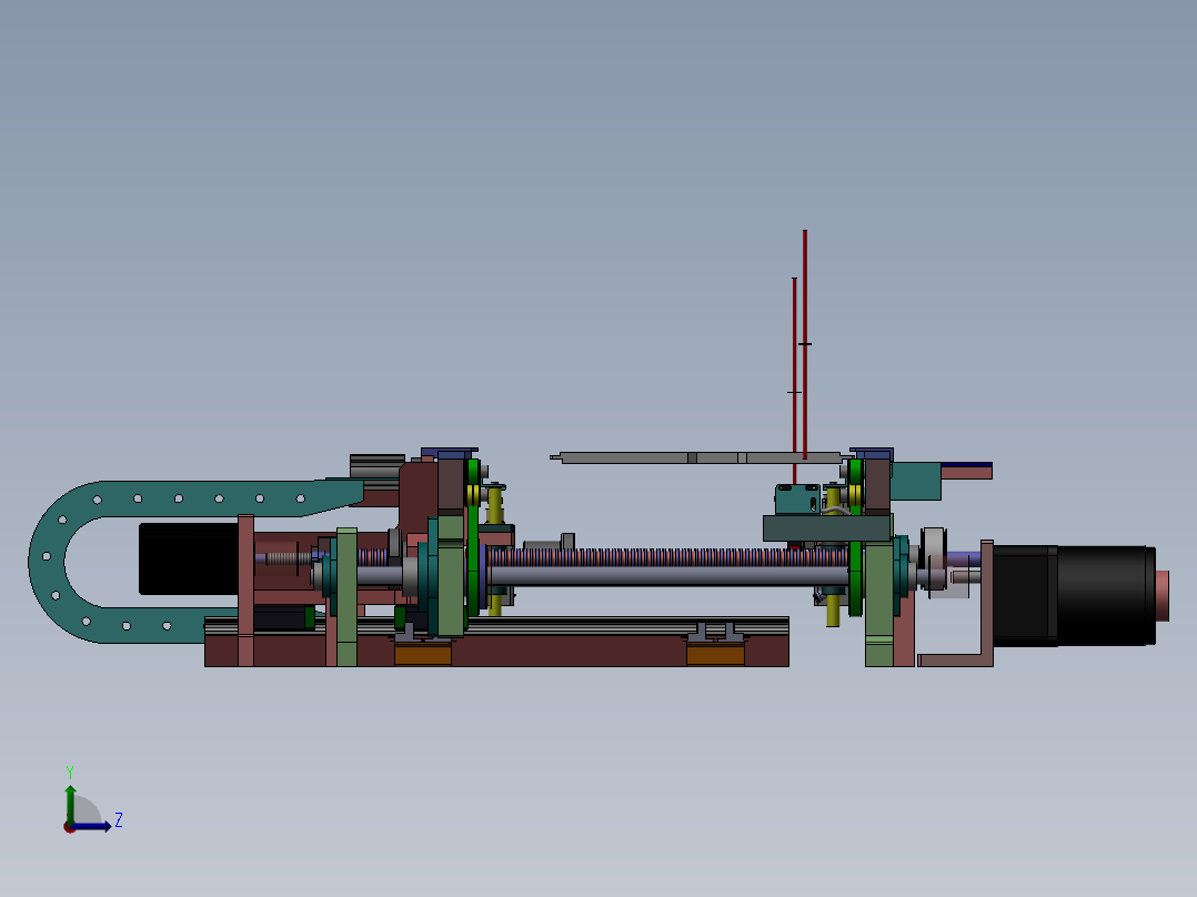 1.09米宽度可调输送机左视图